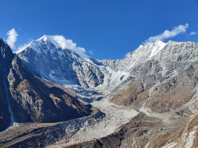 Majestic Langtang Lirung seen from Kyanjin Ri top